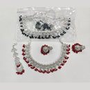 ZF Collection Glamorous Crystal Stone And Pearl Necklace Set 