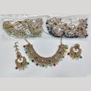 ZF Collection Glamorous Crystal Stone And Beads Necklace Set 