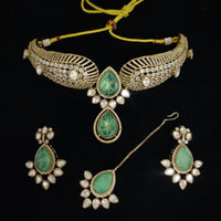 ZF Collection Royal Look Polki Kundan Choker Necklace Set