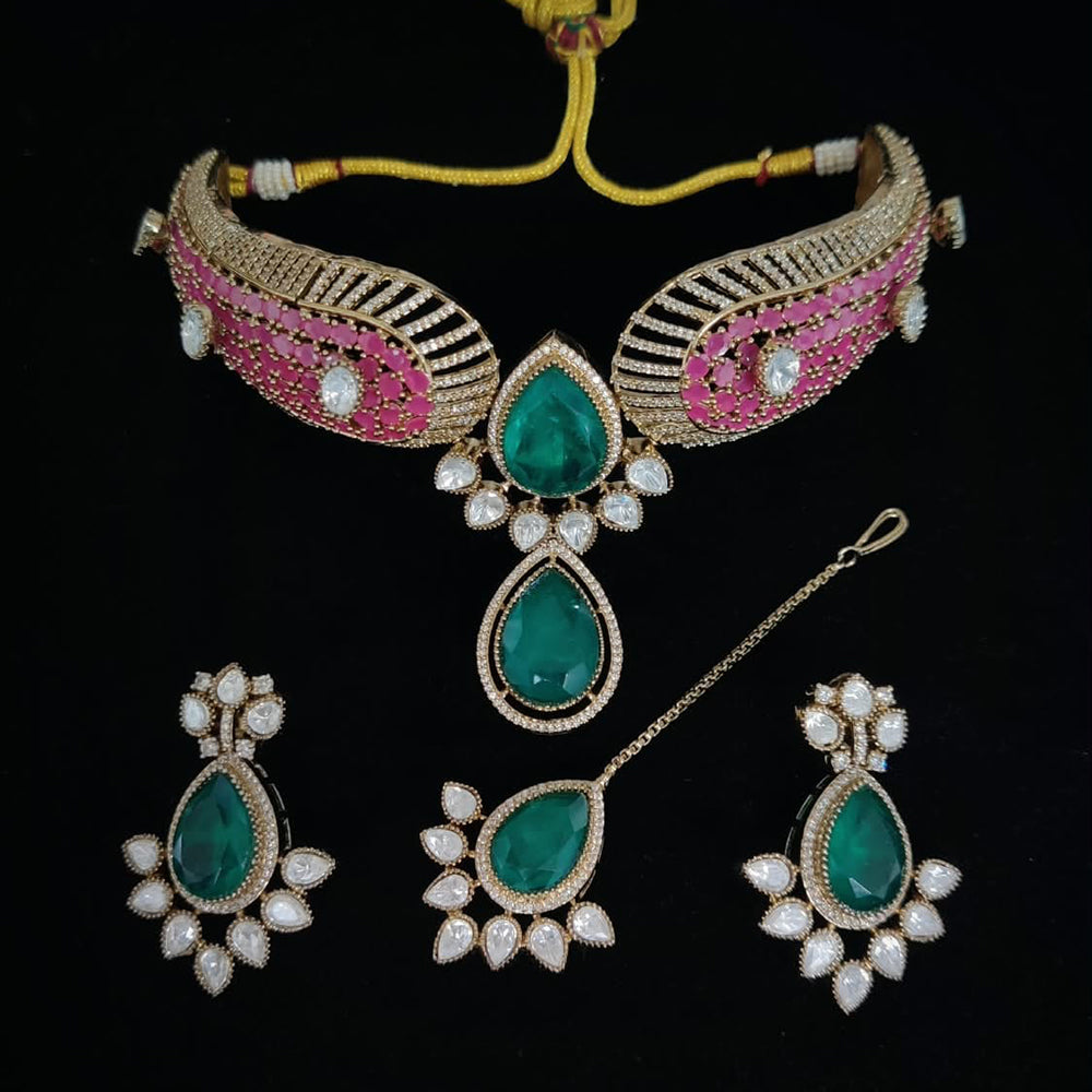 ZF Collection Royal Look Polki Kundan Choker Necklace Set