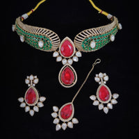 ZF Collection Royal Look Polki Kundan Choker Necklace Set