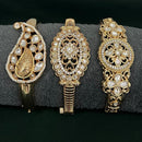 ZF Collection Designer Polki Kundan Stone Bracelet (1 Piece Only)