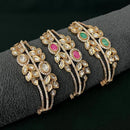 ZF Collection Designer Polki Kundan Stone And Pearl Bracelet