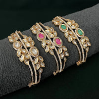 ZF Collection Designer Polki Kundan Stone And Pearl Bracelet