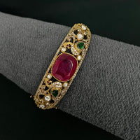 ZF Collection Designer Polki Kundan Stone Bracelet