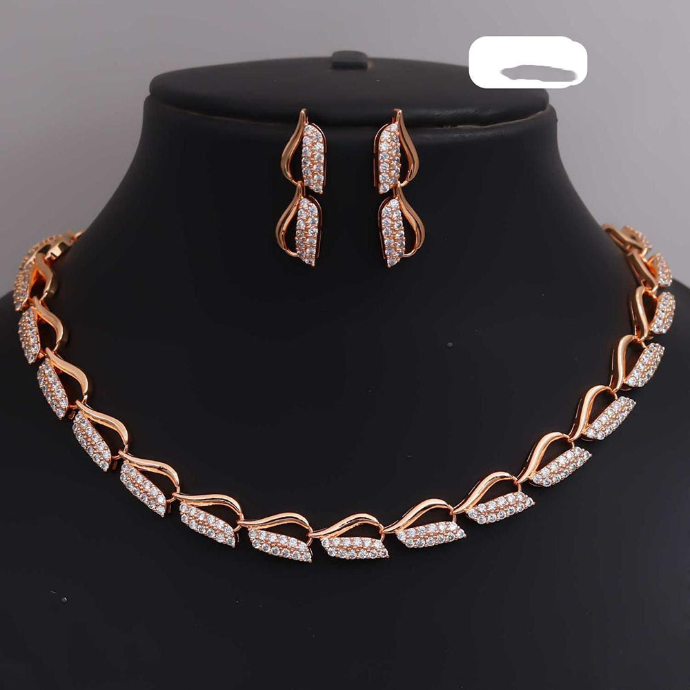 Ridhi Art Jewellery Royal Crystal And Austrian Stone Designer Necklace Set