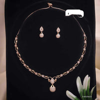 Ridhi Art Jewellery High-Polish Austrian Stone Glam Necklace Set