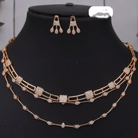 Ridhi Art Jewellery High-Polish Austrian Stone Glam Necklace Set