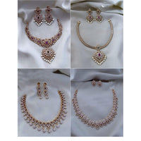 Ridhi Art Jewellery Classic Austrian Stone Traditional Combo Necklace Set