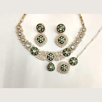 Ridhi Art Jewellery Luxury Pota Stone meenakari Necklace Set