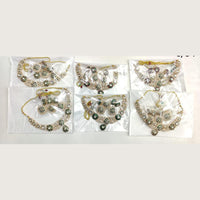 Ridhi Art Jewellery Luxury Pota Stone meenakari Necklace Set