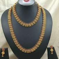 Ridhi Art Jewellery Classic Pota Stone Statement Double Necklace Set