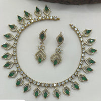 Ridhi Art Jewellery Glamorous American Daimond Necklace Set