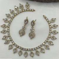 Ridhi Art Jewellery Glamorous American Daimond Necklace Set