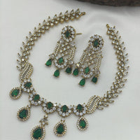 Ridhi Art Jewellery Glamorous American Daimond Necklace Set