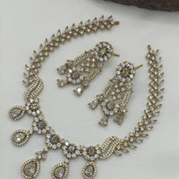 Ridhi Art Jewellery Glamorous American Daimond Necklace Set