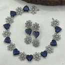 Ridhi Art Jewellery Glamorous Heart American Daimond Necklace Set