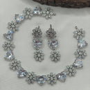 Ridhi Art Jewellery Glamorous Heart American Daimond Necklace Set