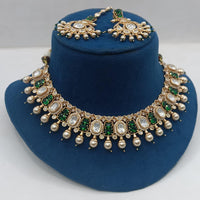 Ridhi Art Jewellery Regal Polki Kundan Stone And Beads Designer Choker Necklace Set
