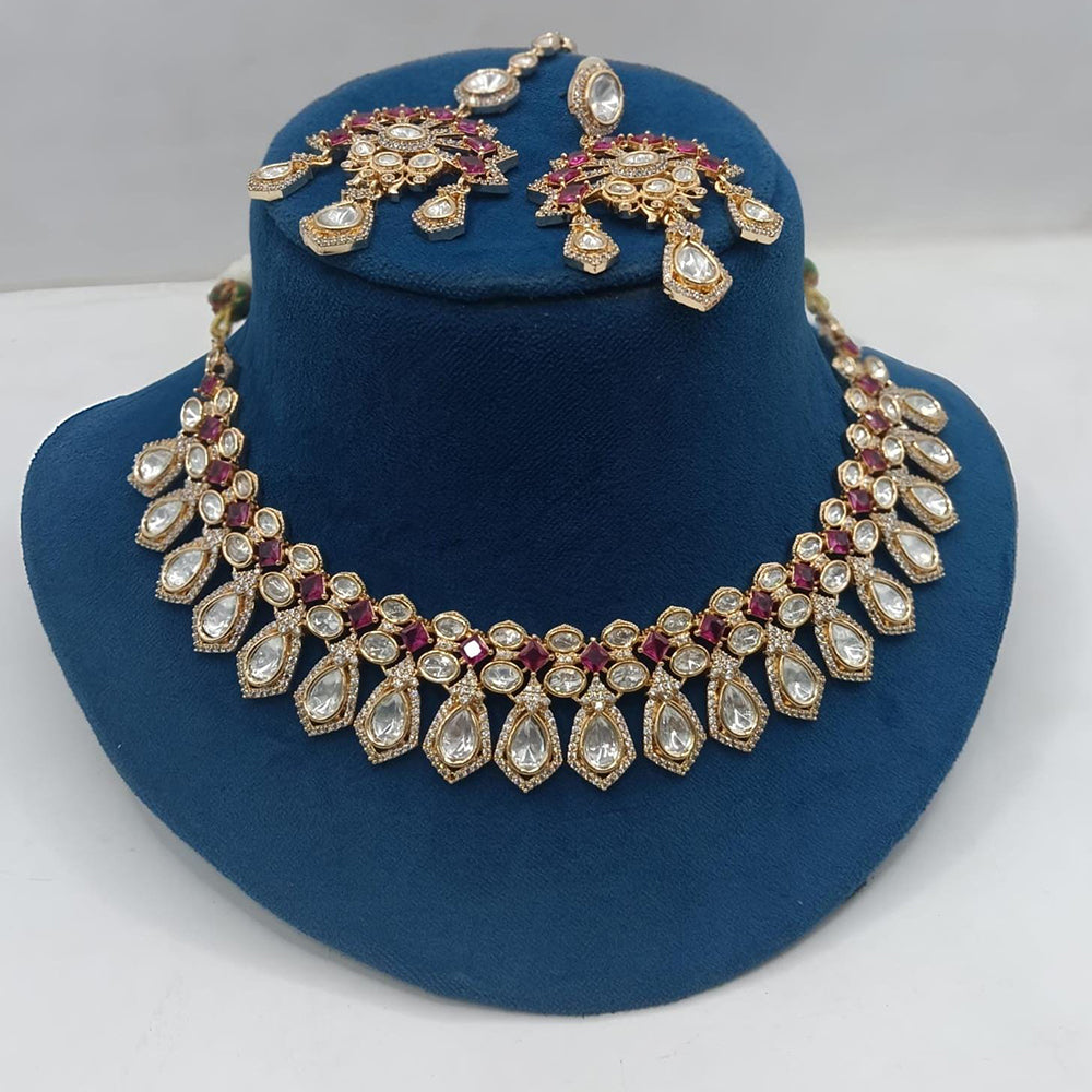 Ridhi Art Jewellery Regal Polki Kundan Stone Designer Choker Necklace Set