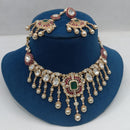 Ridhi Art Jewellery Regal Polki Kundan Stone And Beads Designer Choker Necklace Set
