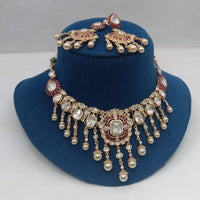 Ridhi Art Jewellery Regal Polki Kundan Stone And Beads Designer Choker Necklace Set