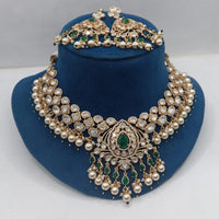 Ridhi Art Jewellery Regal Polki Kundan Stone And Beads Designer Choker Necklace Set