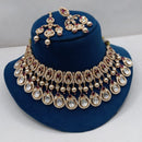 Ridhi Art Jewellery Regal Polki Kundan Stone And Beads Designer Choker Necklace Set