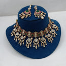 Ridhi Art Jewellery Regal Polki Kundan Stone And Beads Designer Choker Necklace Set