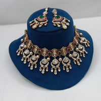 Ridhi Art Jewellery Regal Polki Kundan Stone And Beads Designer Choker Necklace Set