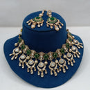 Ridhi Art Jewellery Regal Polki Kundan Stone And Beads Designer Choker Necklace Set