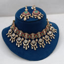 Ridhi Art Jewellery Regal Polki Kundan Stone And Beads Designer Choker Necklace Set