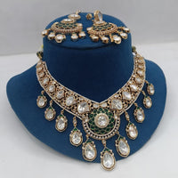 Ridhi Art Jewellery Regal Polki Kundan Stone And Pearl Designer Choker Necklace Set