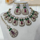 Ridhi Art Jewellery Designer Bridal Style Kundan Polki Stone Necklace Jewellery Set