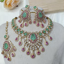 Ridhi Art Jewellery Designer Bridal Style Kundan Polki Stone Necklace Jewellery Set