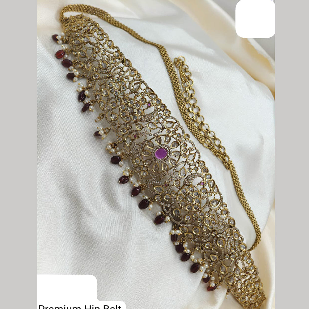 Ridhi Art Jewellery Pota Stone And Beads Designer Kamarband for Women