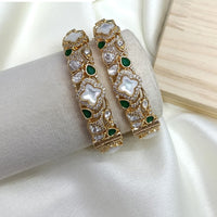 Ridhi Art Jewellery Royal Polki Kundan Stone Openable Bangles Set