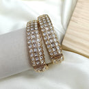 Ridhi Art Jewellery Royal Polki Kundan Stone Openable Bangles Set