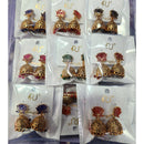 Rekha Gold Royal Lotus Meenakari And Pearl Designer Jhumki Earrings  (Pack of 27)