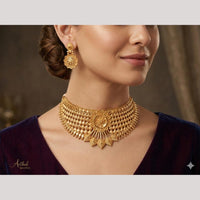 Kishi Jewels Traditional Gold Plated Choker Necklace Set (Pack of 6)