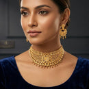 Kishi Jewels Traditional Gold Plated Choker Necklace Set (Pack of 6)