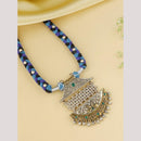 Viraasi Party Wear 2 Tone Plated Pota Stone And Pearl Necklace