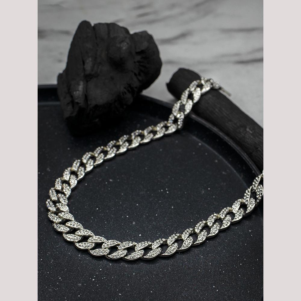 Viraasi Classic Silver Plated Chain For Men