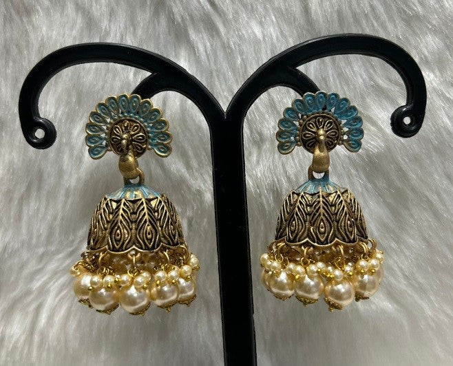 Infinity Jewels Gold Plated Jhumki Earrings