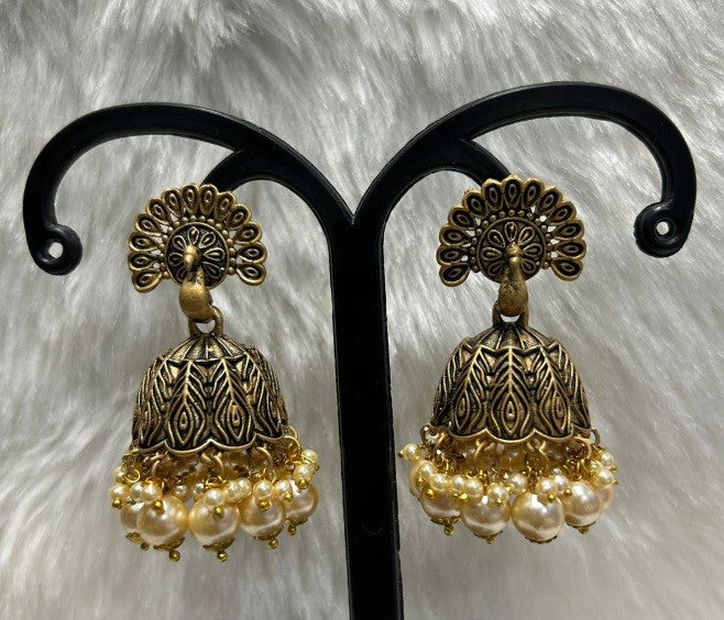 Infinity Jewels Gold Plated Jhumki Earrings