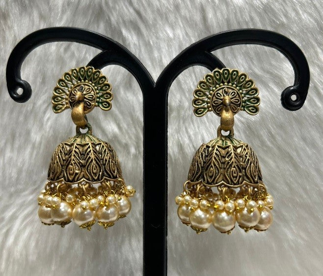 Infinity Jewels Gold Plated Jhumki Earrings