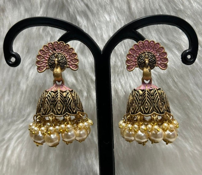 Infinity Jewels Gold Plated Jhumki Earrings