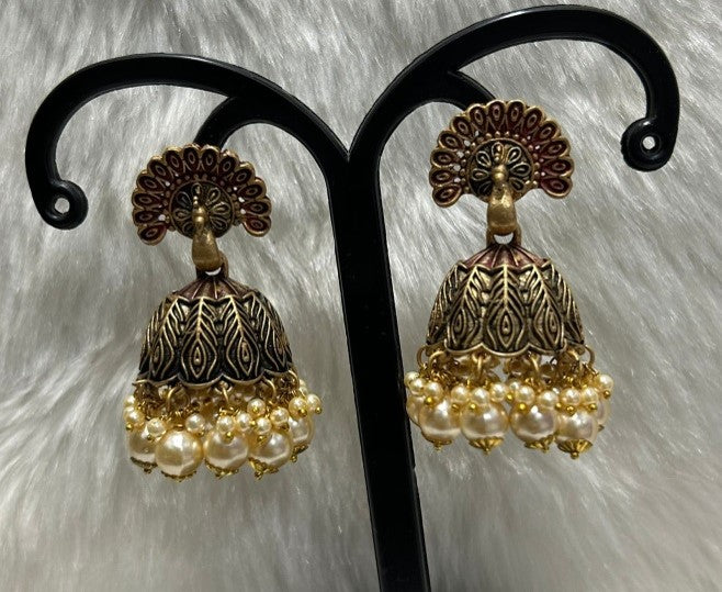 Infinity Jewels Gold Plated Jhumki Earrings