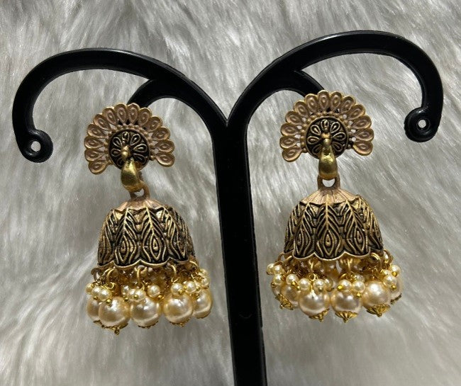 Infinity Jewels Gold Plated Jhumki Earrings