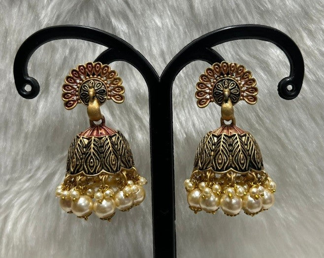 Infinity Jewels Gold Plated Jhumki Earrings